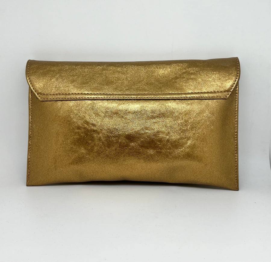 Elegant Bronze handbag made in Italy