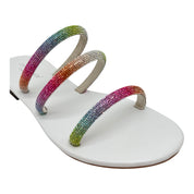 Sandalo pelle positano multicolor