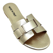 Ciabattina pelle platino made in Italy Kim