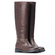 Stivali pelle vintage Sofia moro