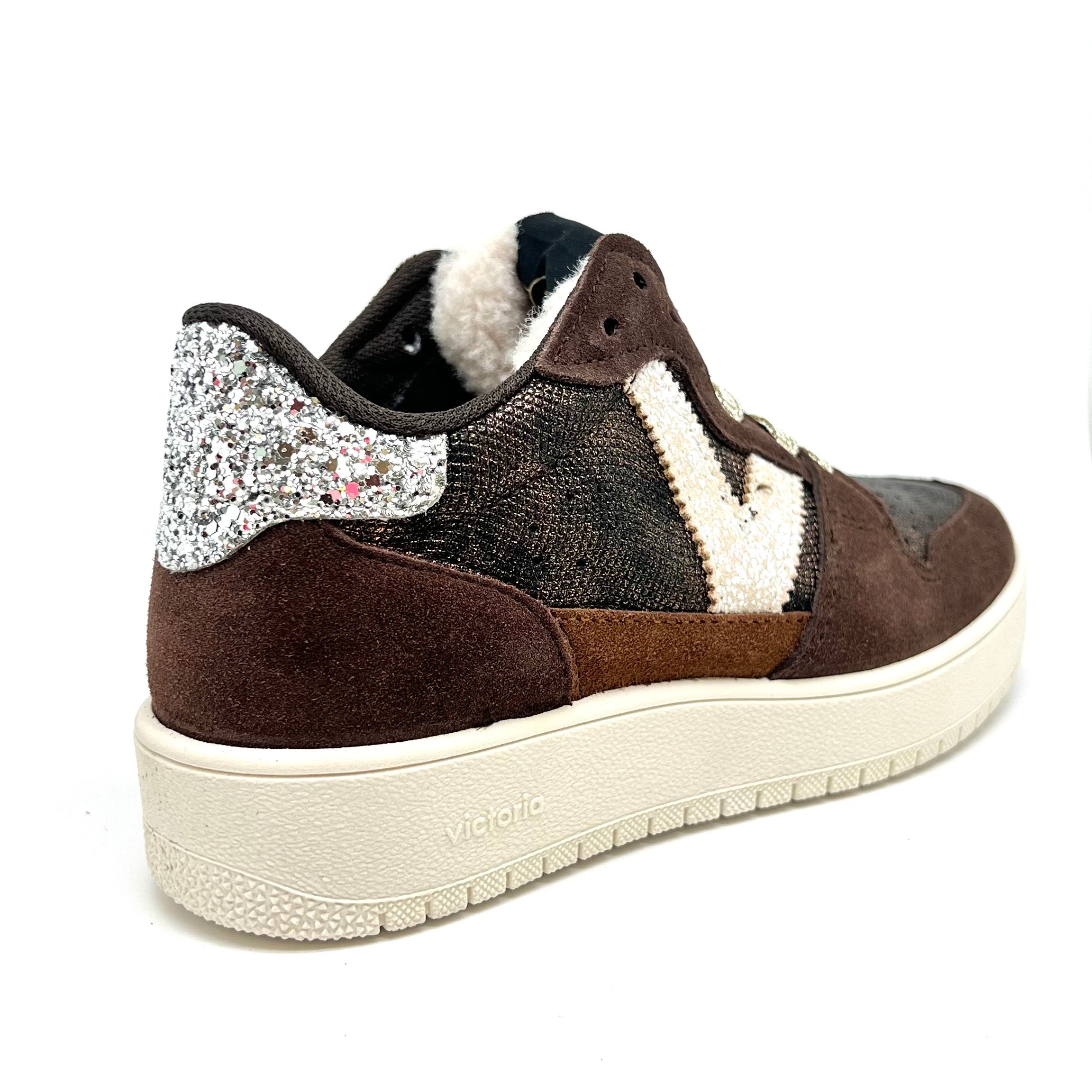 Sneaker Victoria mix cioccolato