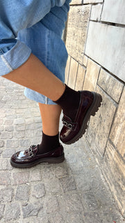 Mocassino vernice Burgundy