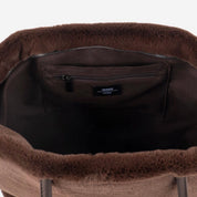 Borsa in eco pelliccia moro Victoria