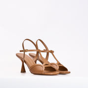 Sandalo cuoio tacco 70