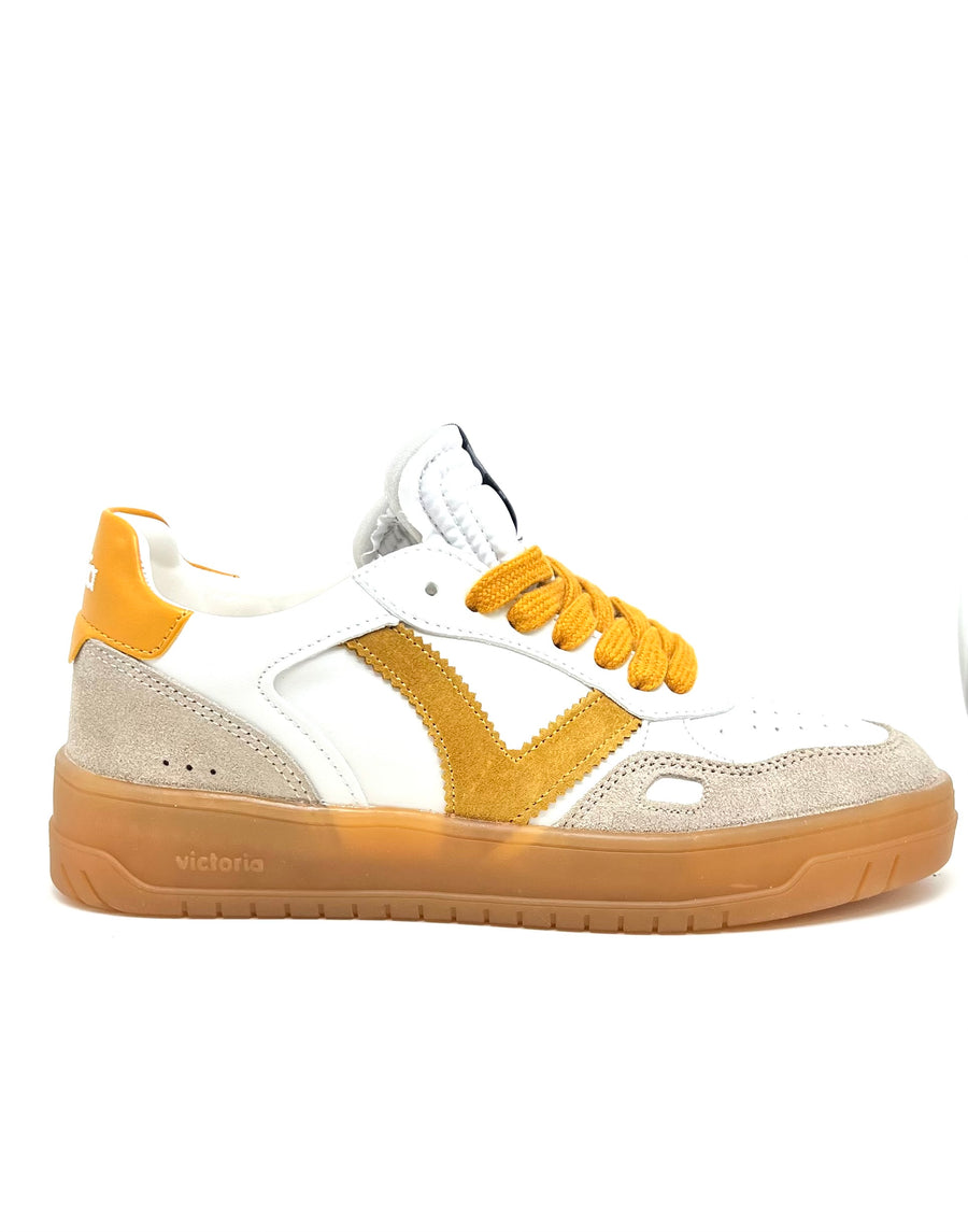 Sneaker Victoria Mostaza in pelle