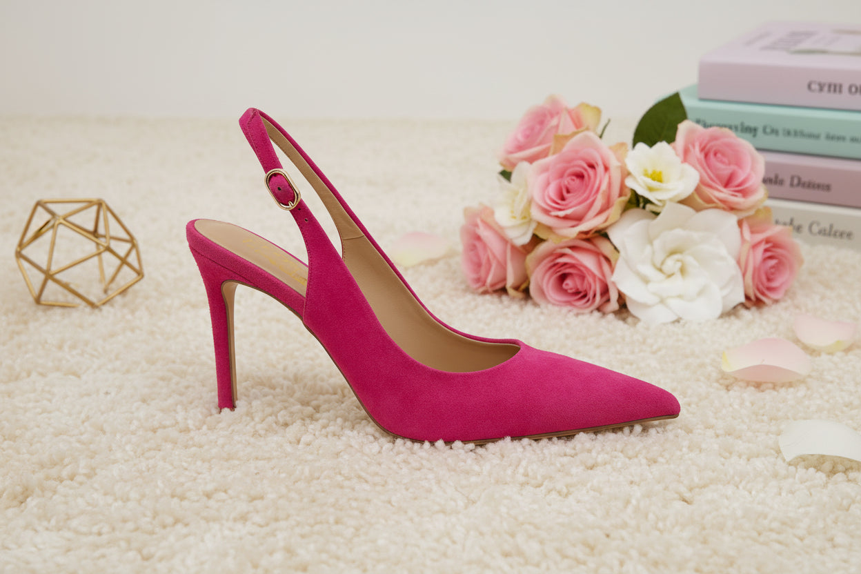 Chanel fuchsia suede