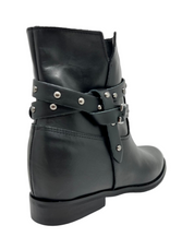 Stivaletto in pelle made in Italy con rialzo