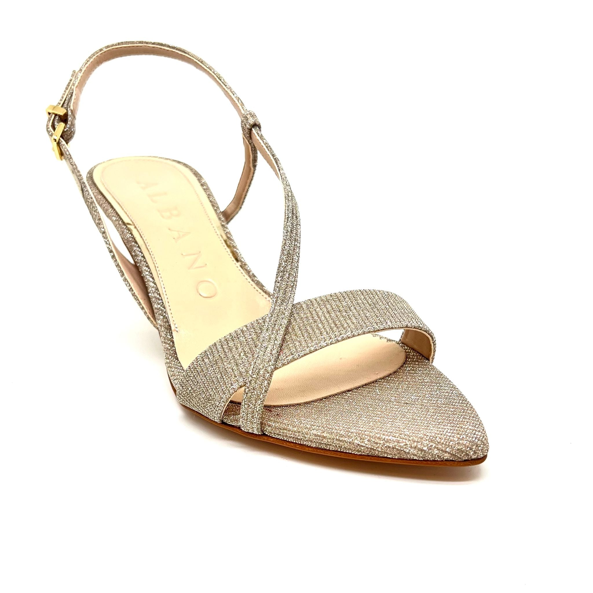 Sandalo glitter beige Albano