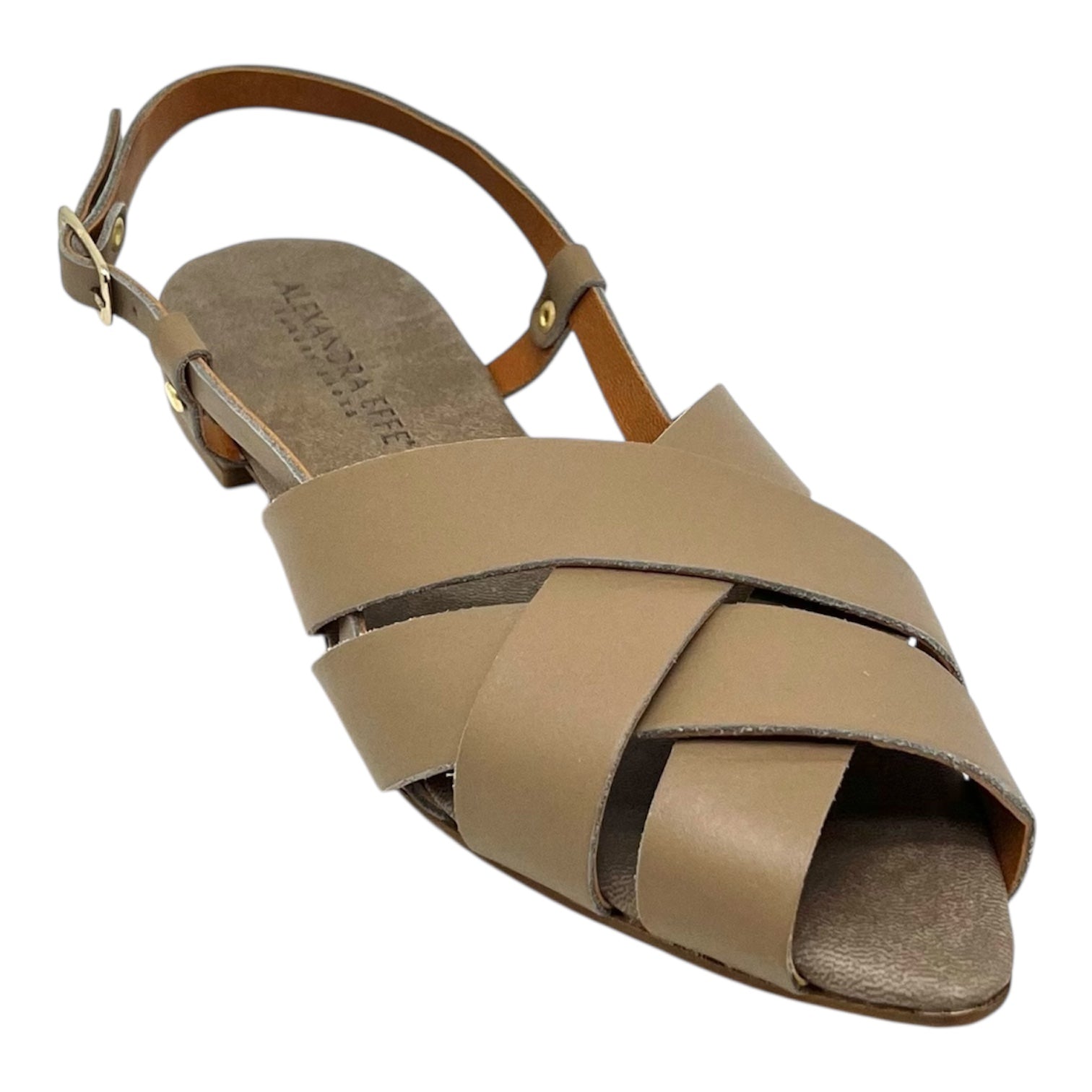 Sandali intreccio pelle taupe