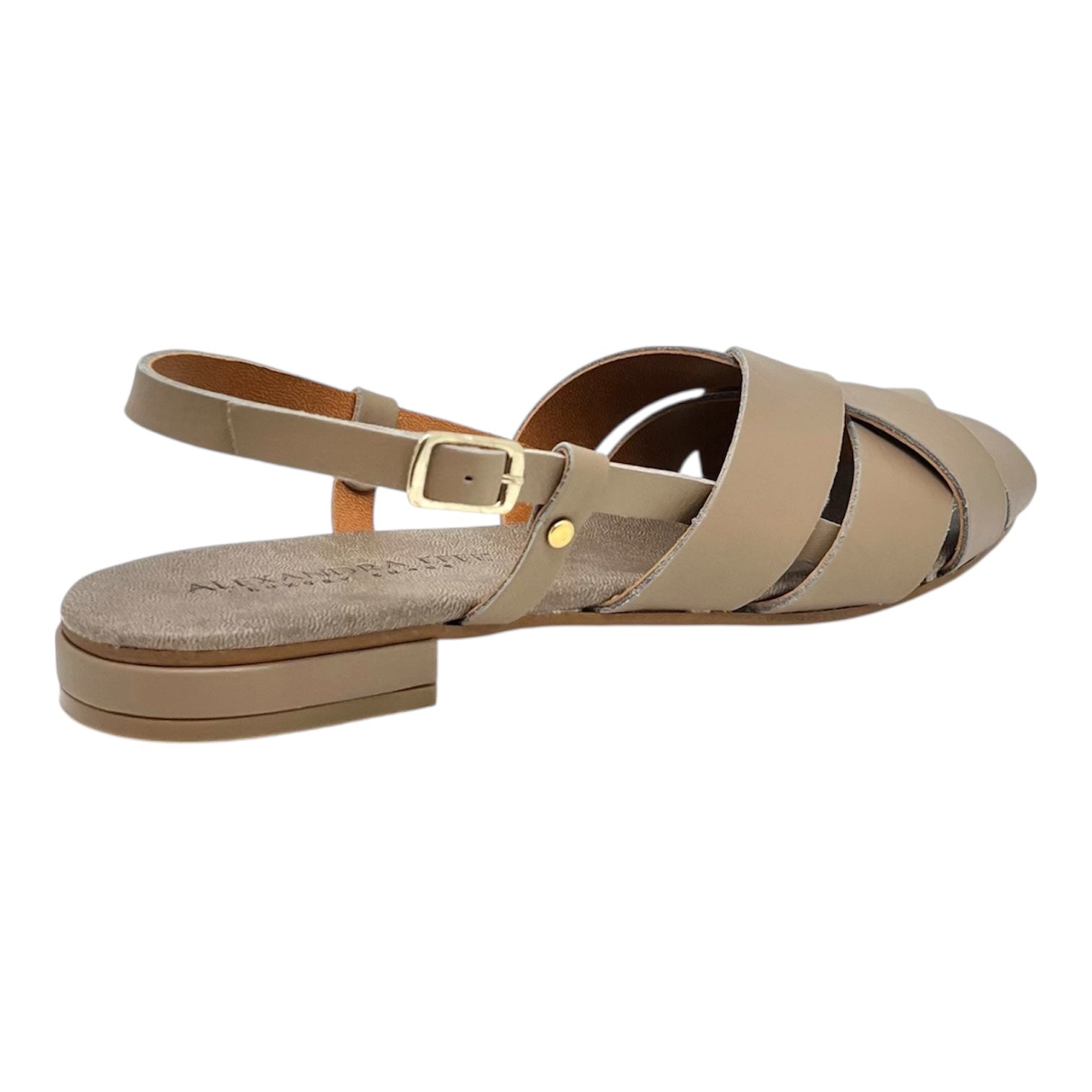 Sandali intreccio pelle taupe