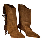 Stivaletto camoscio frange