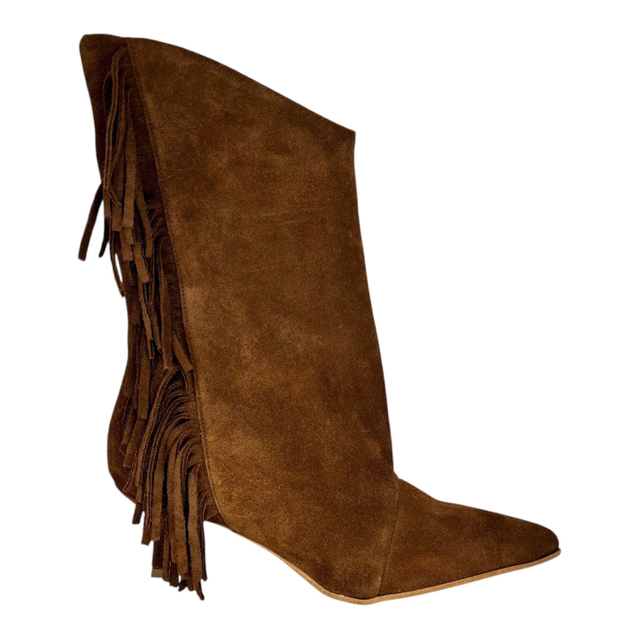 Stivaletto camoscio frange