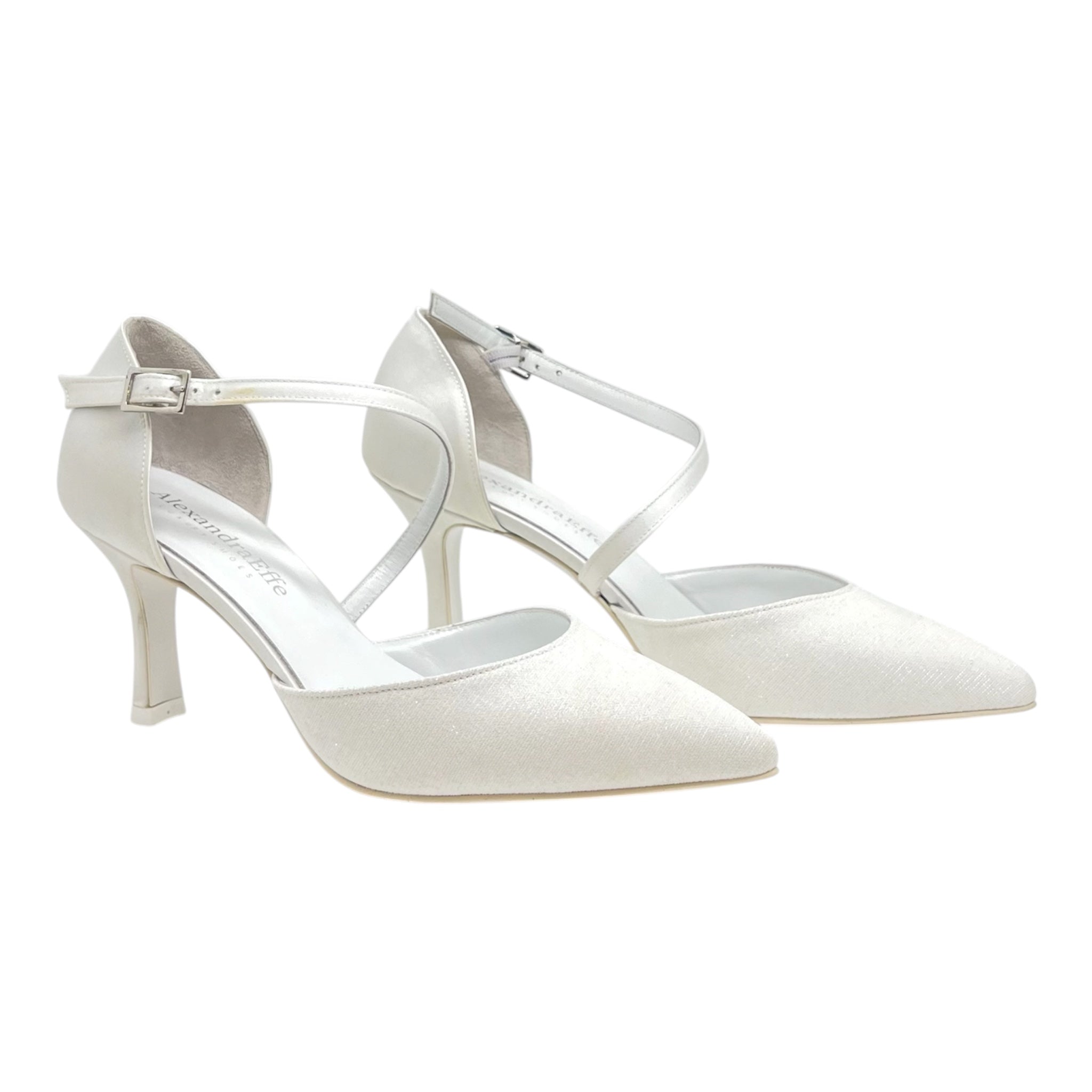 Scarpa sposa in glitter seta Chicca