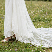 Sandalo sposa raso bianco seta Tacco largo Mandy made in Italy by Alexandraeffe Napoli