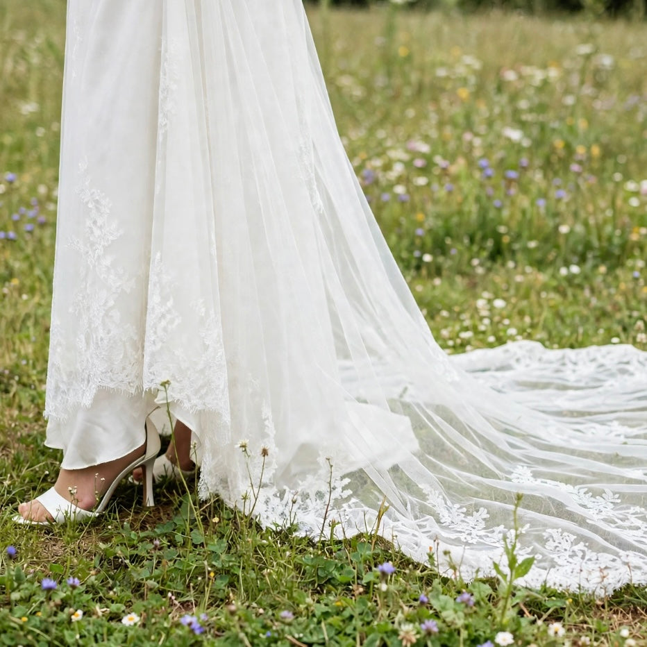 Sandalo sposa raso bianco seta Tacco largo Mandy made in Italy by Alexandraeffe Napoli