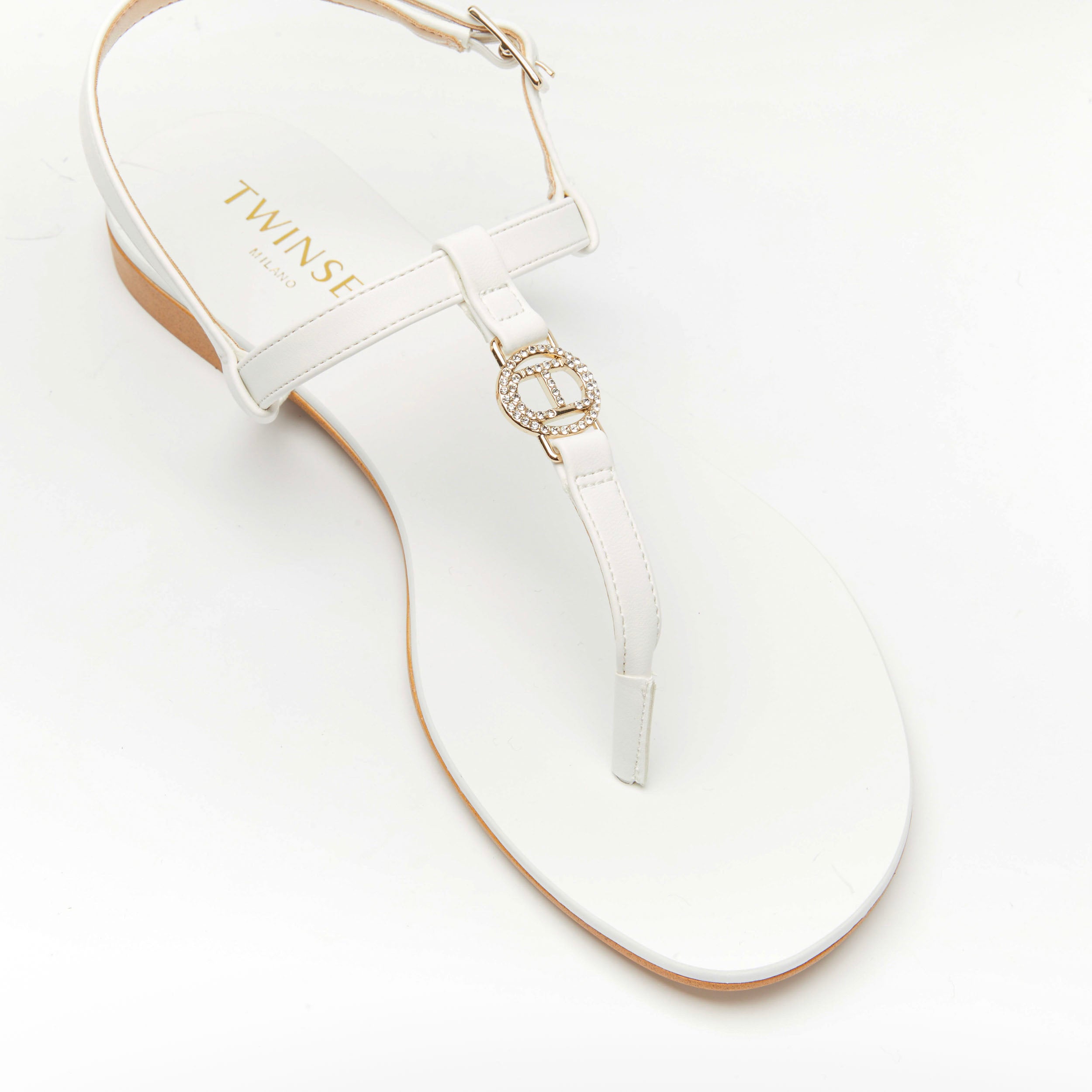 TWINSET white thong sandal