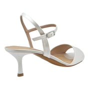 Sandalo sposa raso bianco seta tacco 50 Lilly