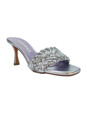 Silver jewel mule
