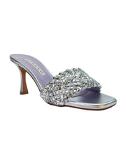 Silver jewel mule