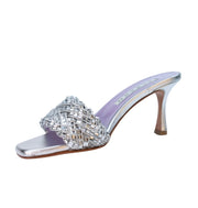 Silver jewel mule