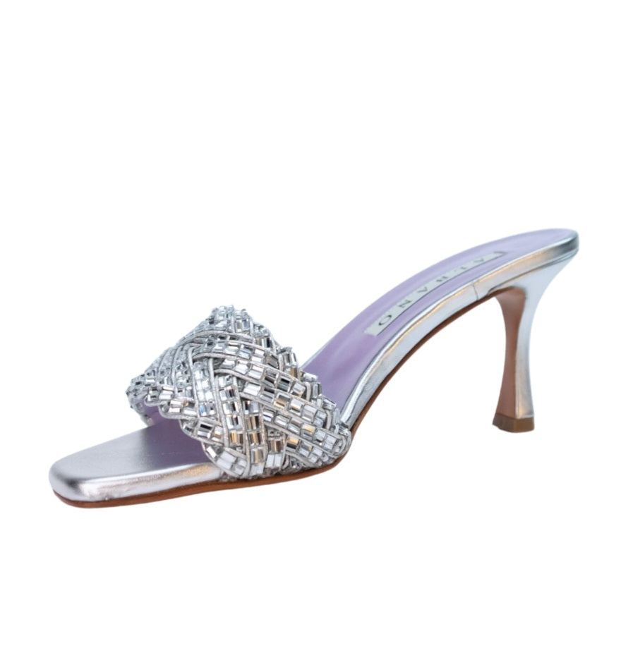 Silver jewel mule