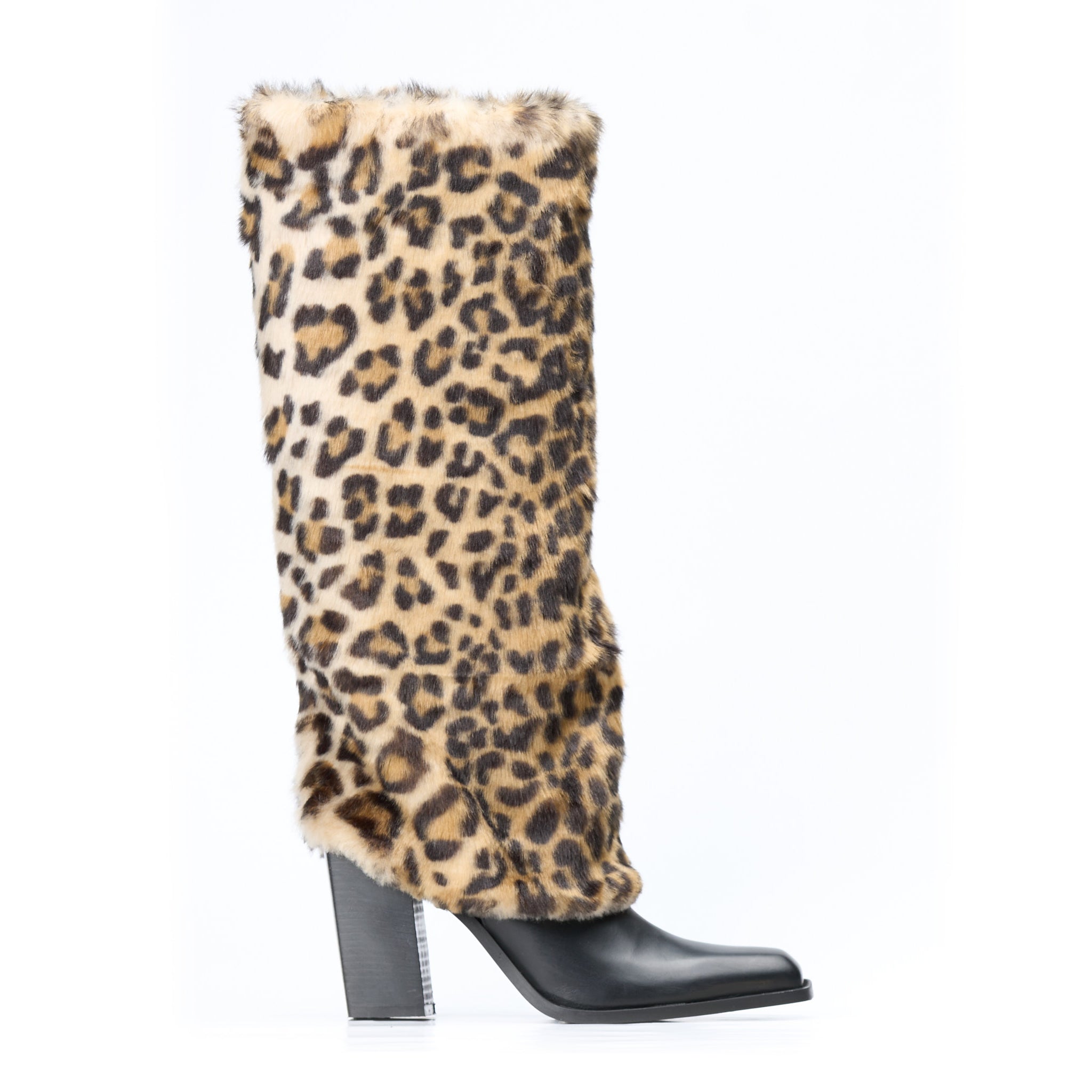 Stivale in pelle Leopard