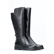 Stivale pelle elasticizzato nero