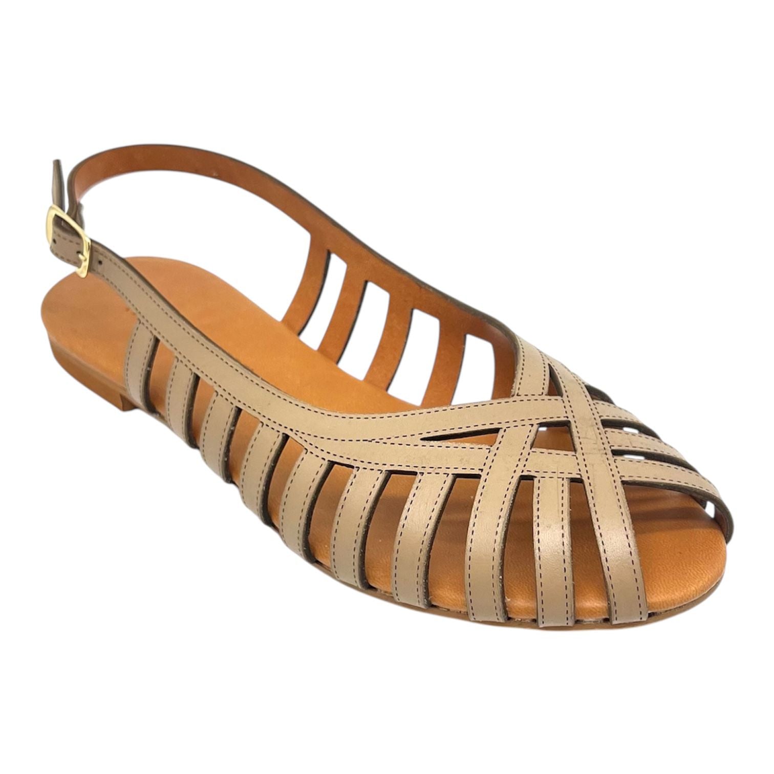 Ragnetto in pelle Taupe Monia