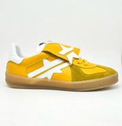 Sneakers pelle gialla made in Italy