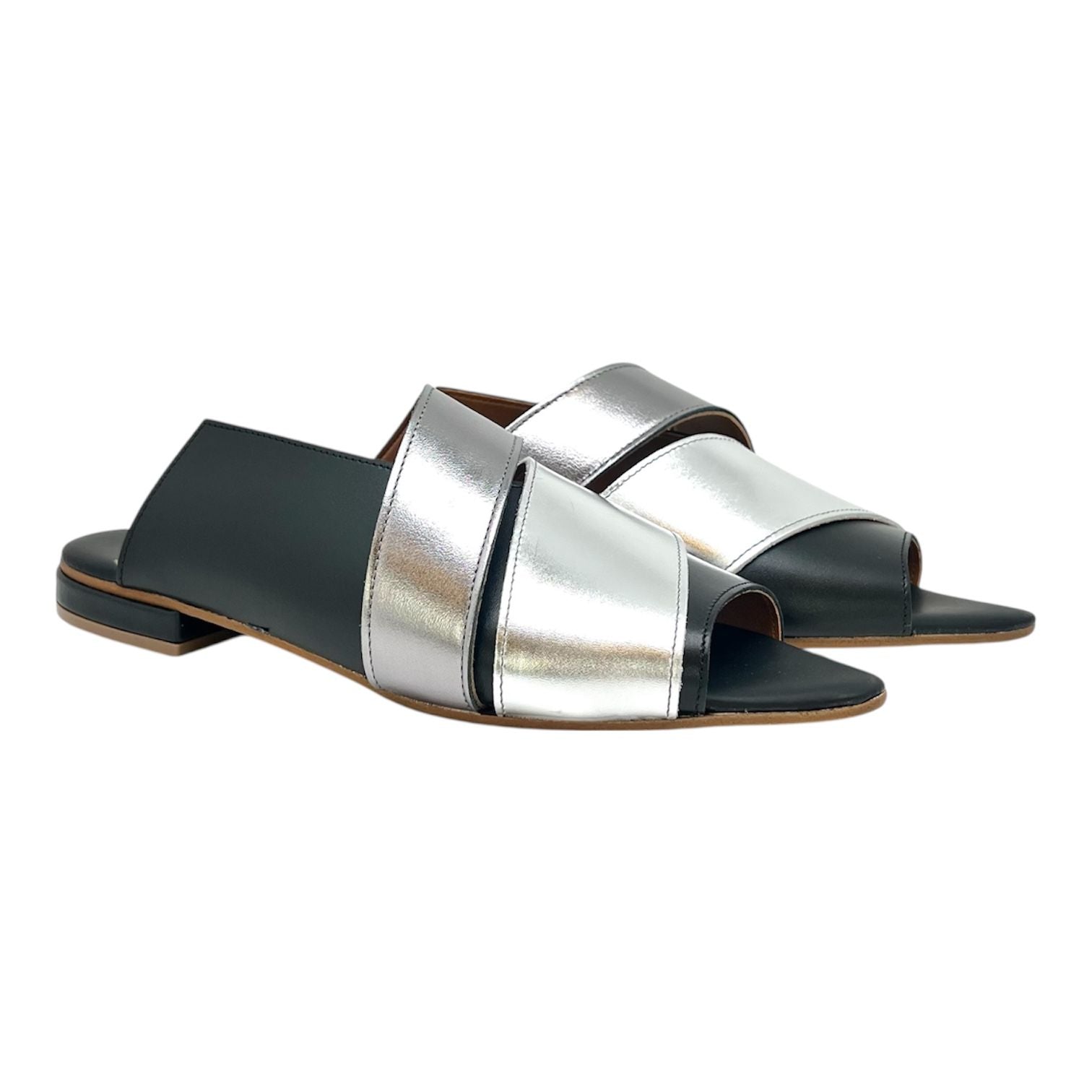 Sandalo in pelle laminata Soraya