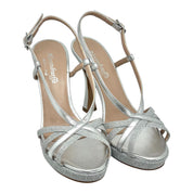 Sandalo argento tacco 12 Grace
