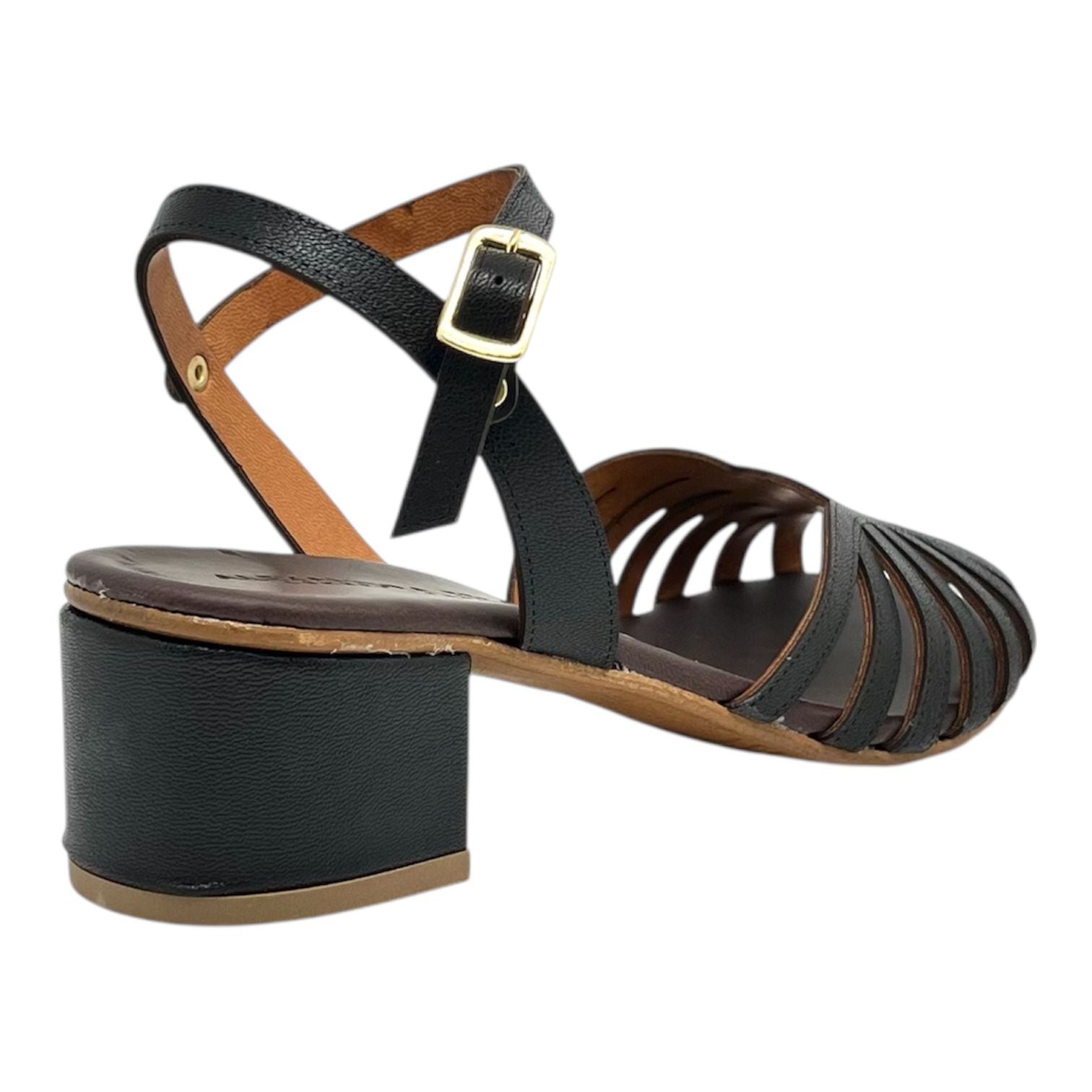 Sandalo in pelle moro Mya