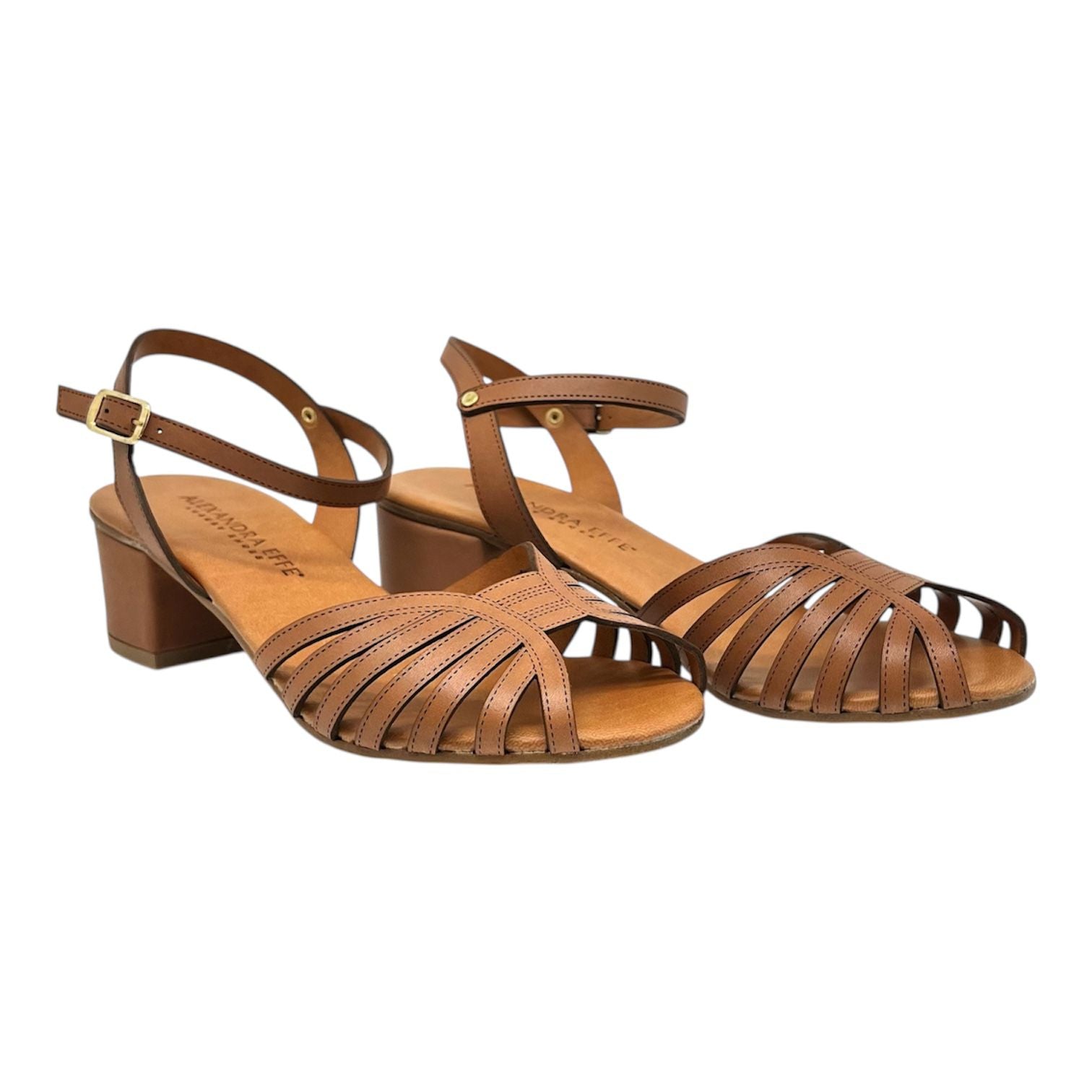 Sandalo in pelle cuoio Mya