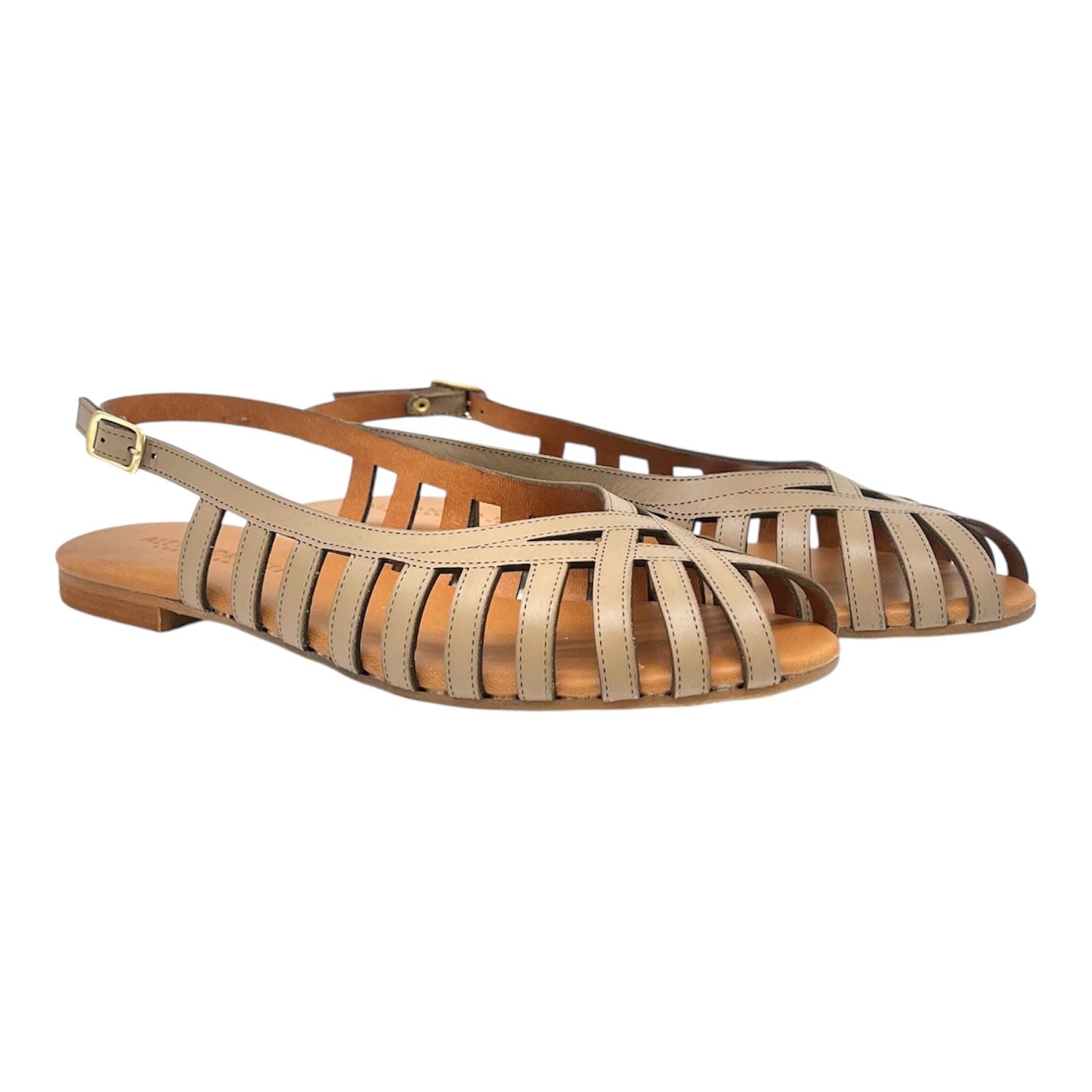 Ragnetto in pelle Taupe Monia